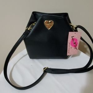 Luv Betsey by Betsey Johnson black small bucket